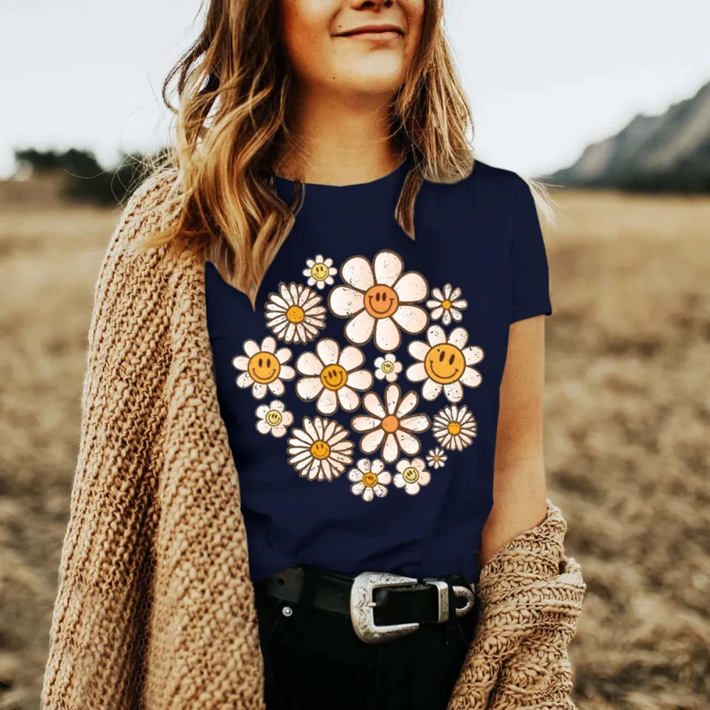 Retro Flowers Daisy Shirt
