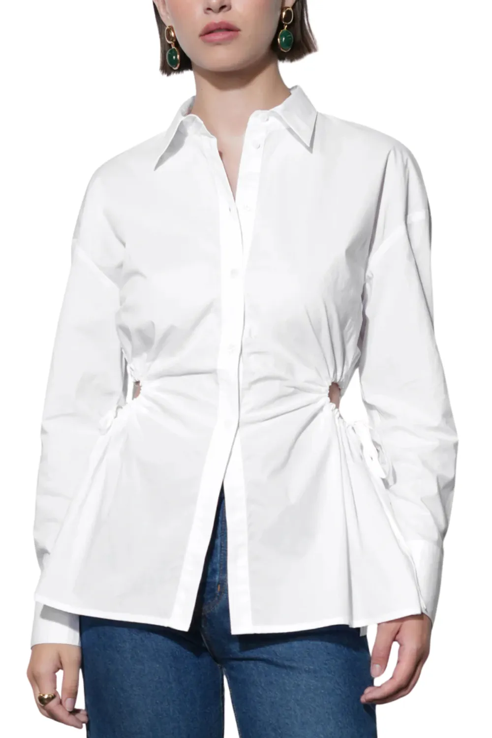 Button Collar Cotton Shirt