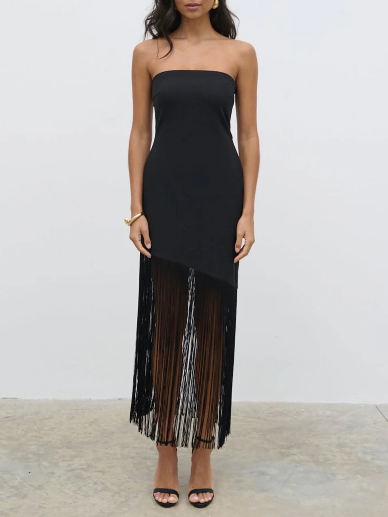 Bandeau Fringed Dress