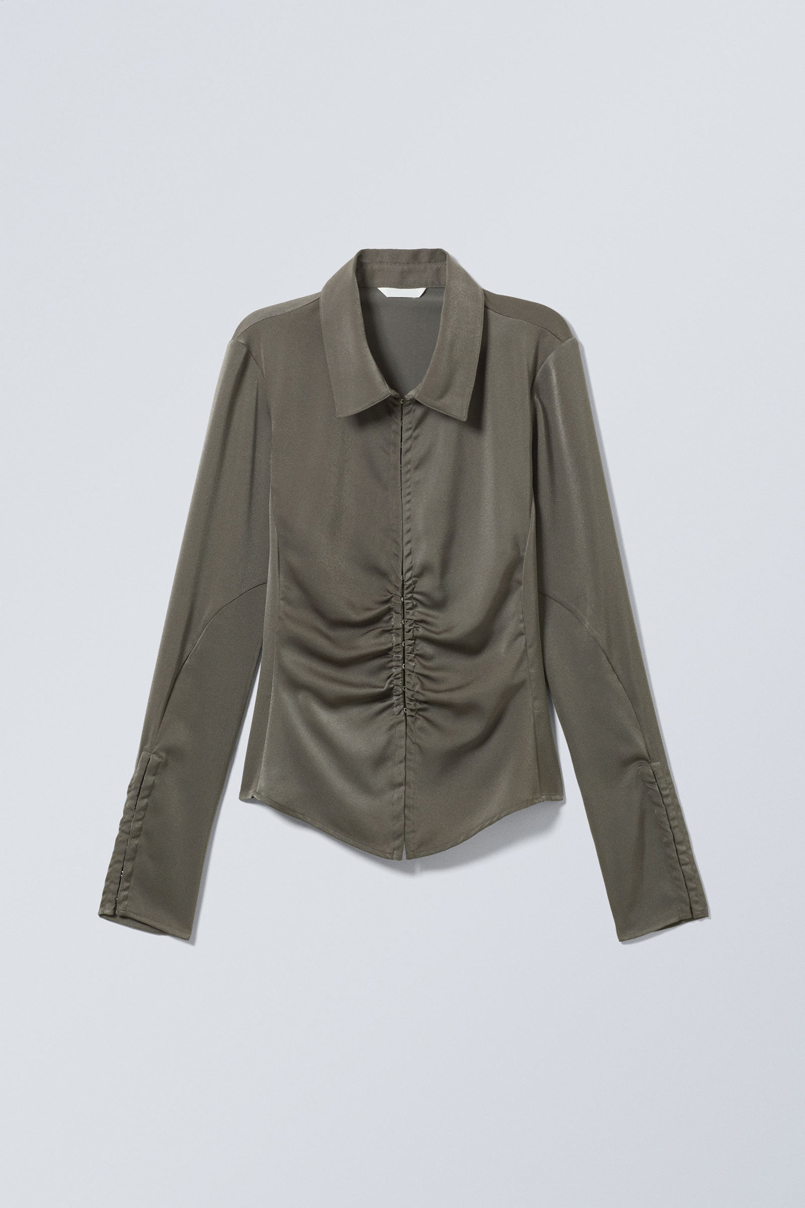 Ruched Long Sleeve Shirt