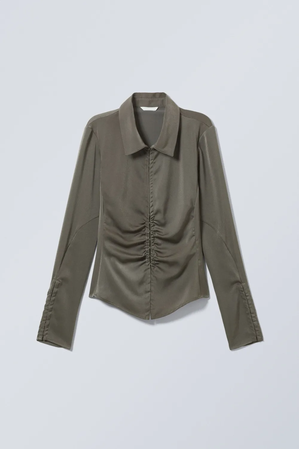 Ruched Long Sleeve Shirt