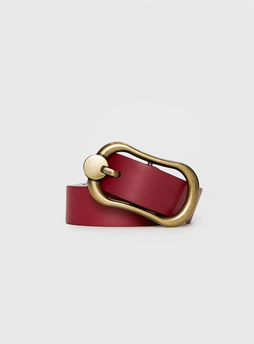 Chic Burgundy Gold Waist Belt