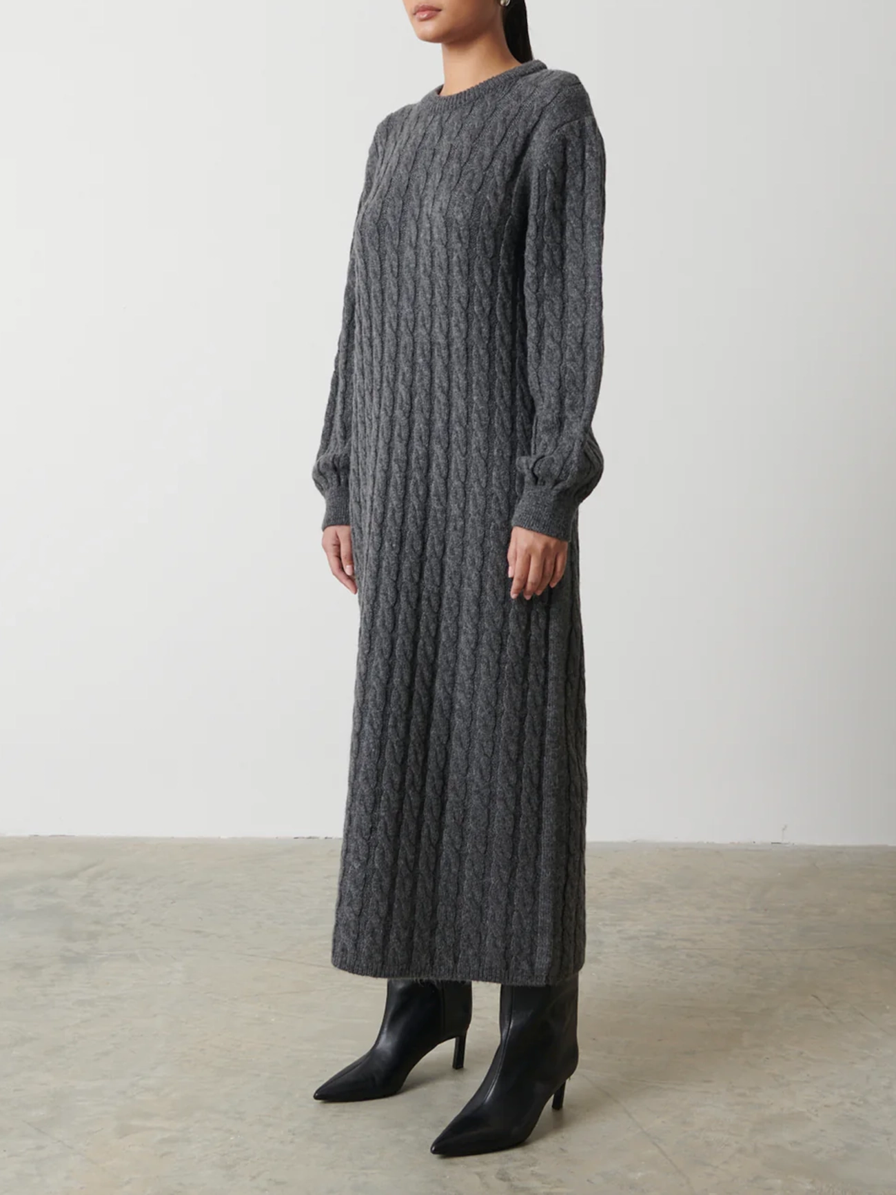 Cable Knit Midi Dress