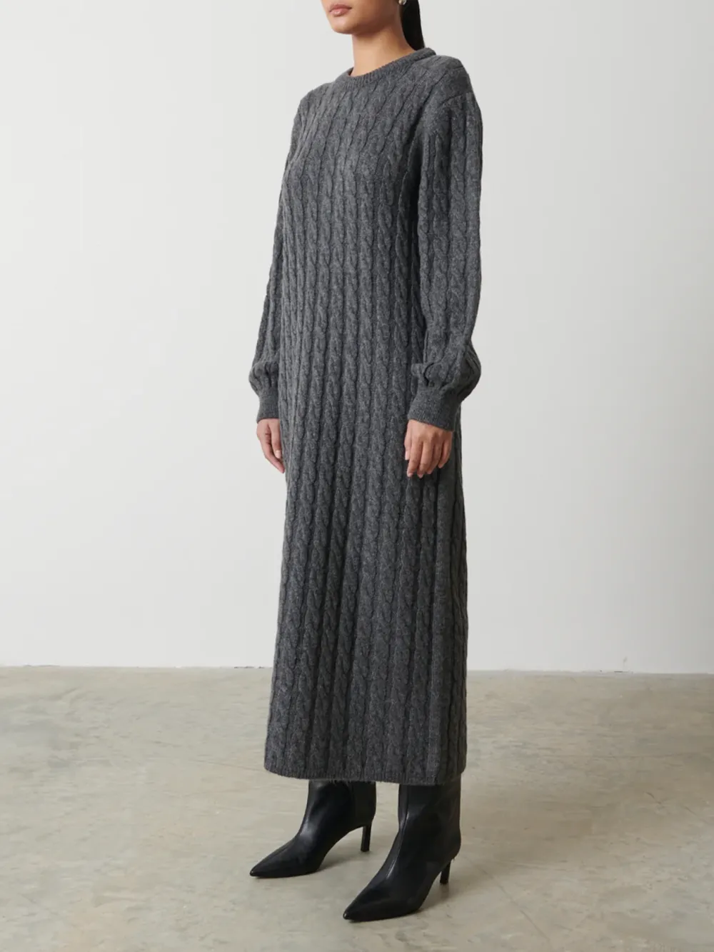 Cable Knit Midi Dress