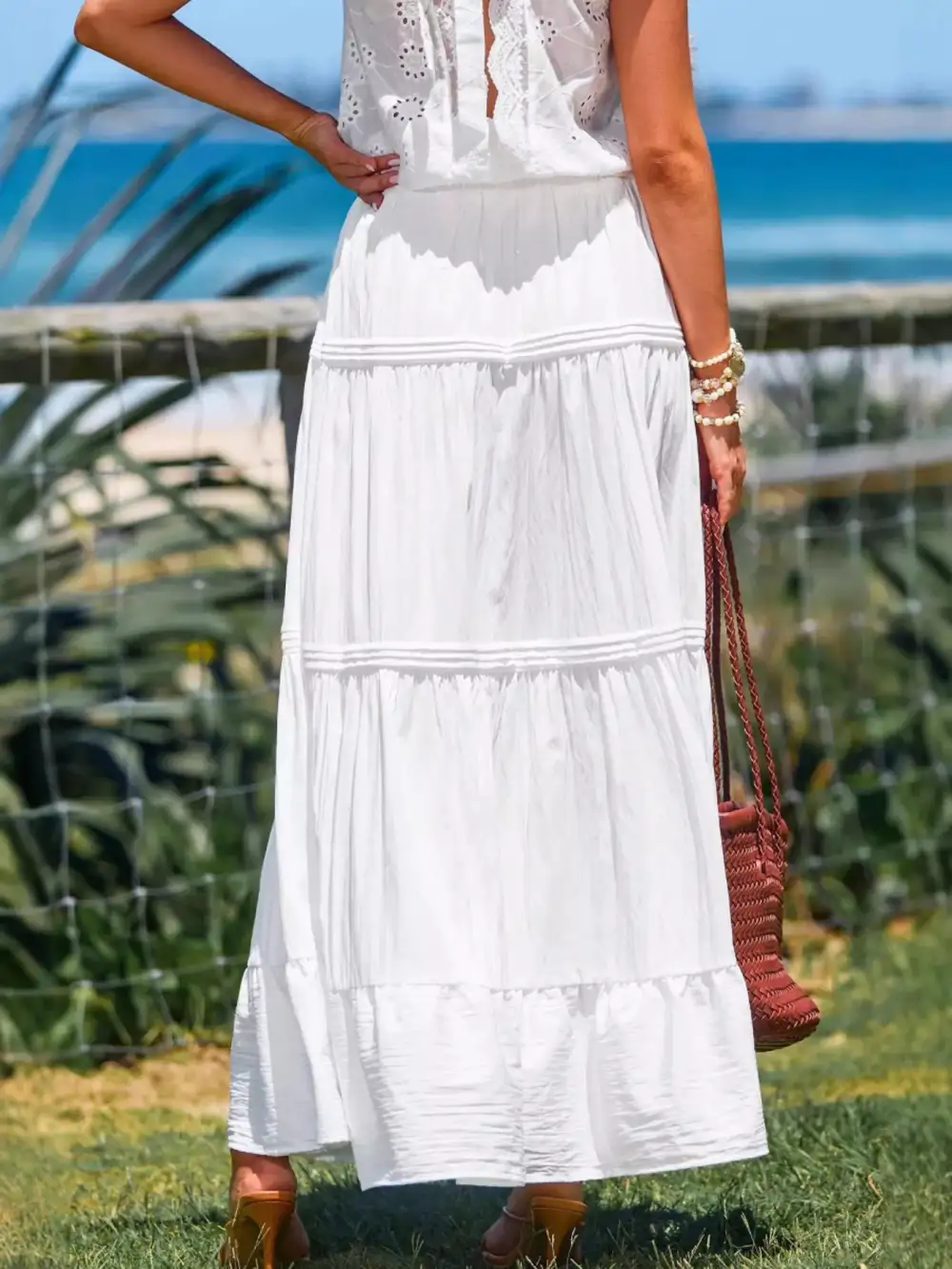 Easygoing Tiered Flowy Maxi Skirt