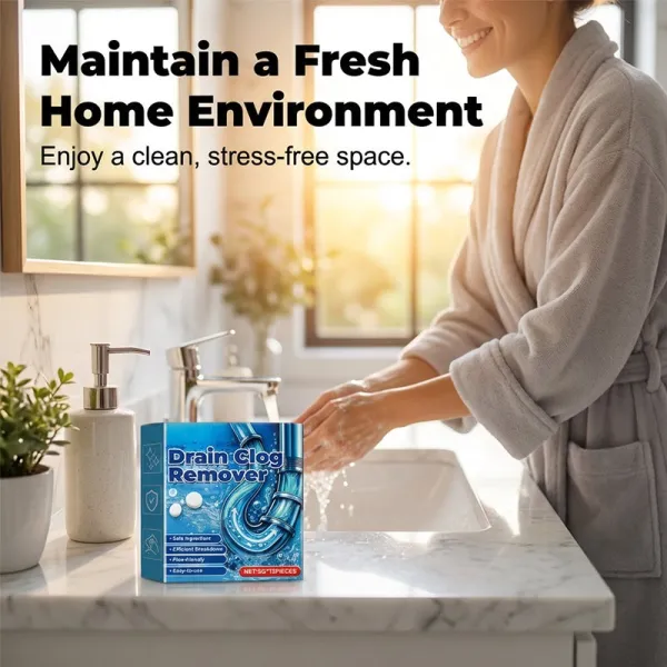 Effervescent tablets for clearing drain clogs – reliably dissolve hair, grease, and dirt – work quickly and gently – for the kitchen, bathroom, and sink