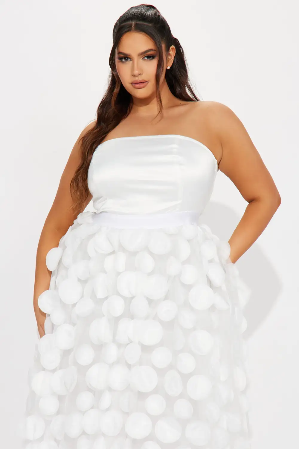 Tina Tulle Midi Dress - White