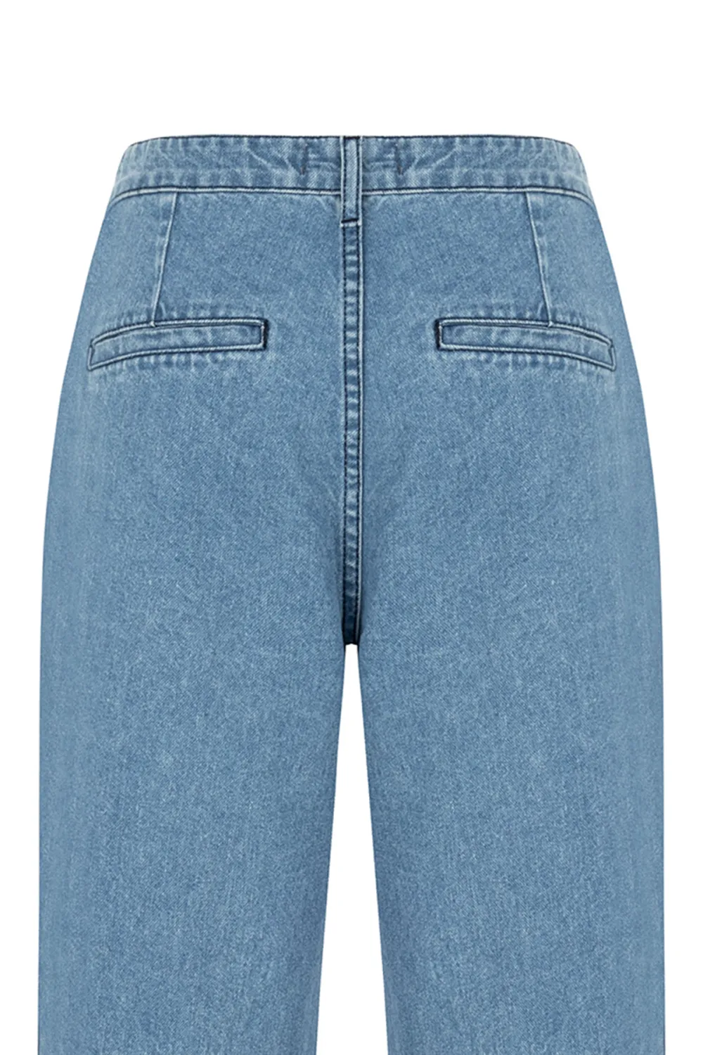 Wide-Leg Denim Pants