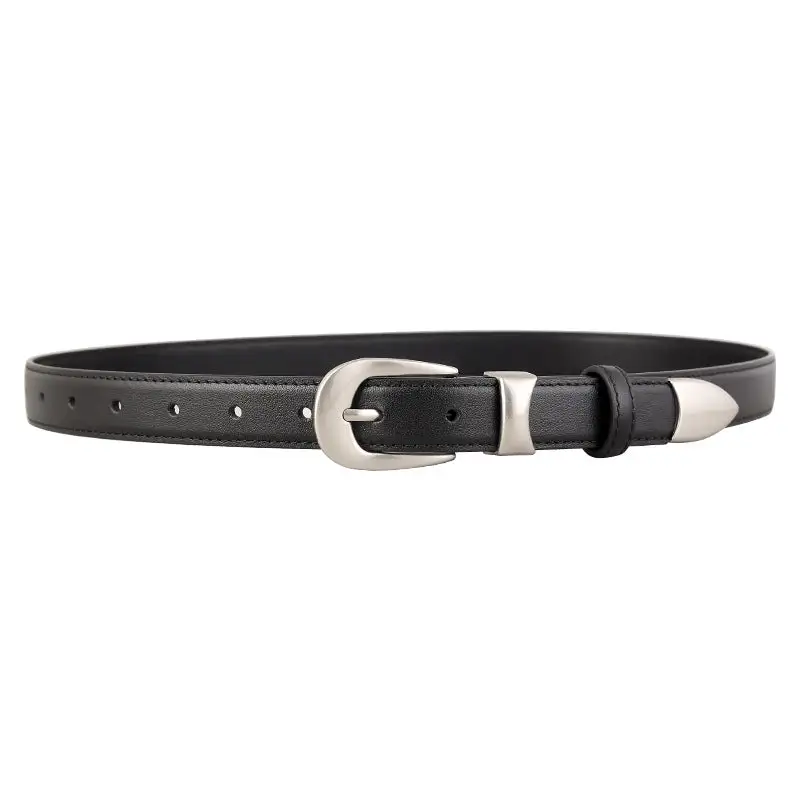 Weekend Classic Leather Belt with Buckle