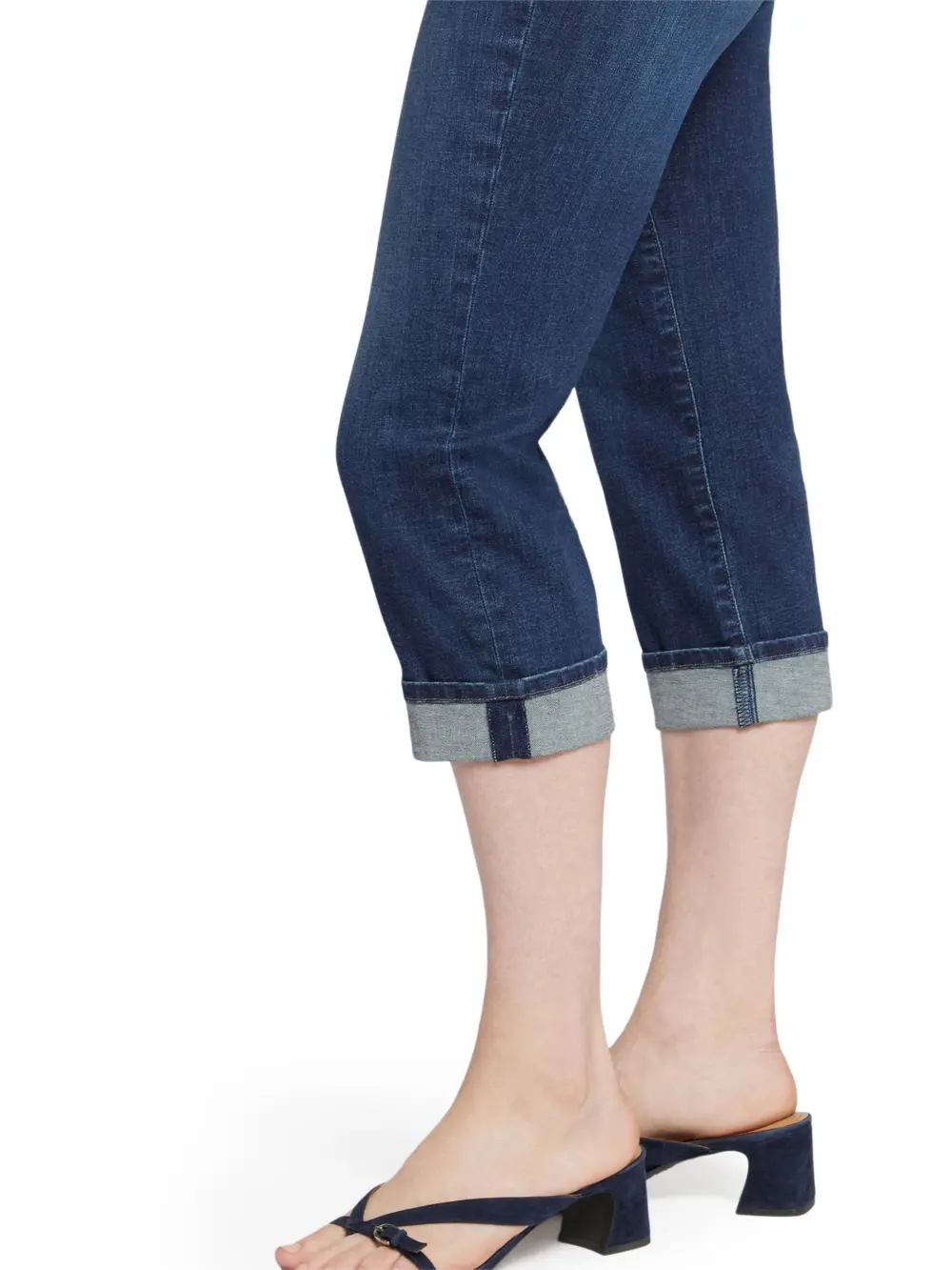 Cuffed Crop Straight Leg Jeans