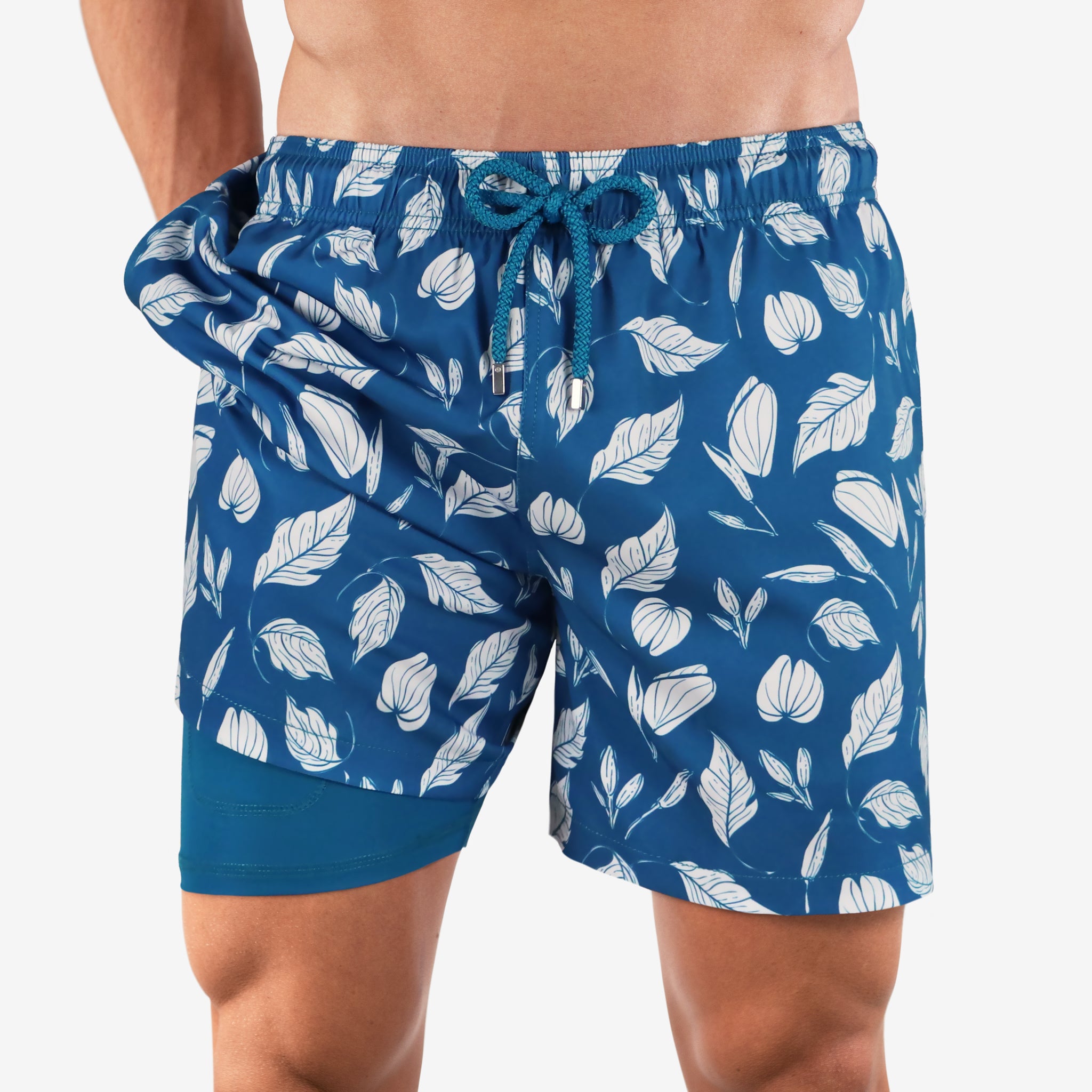 Autumn Blue - Mid-Length Hybrid Short