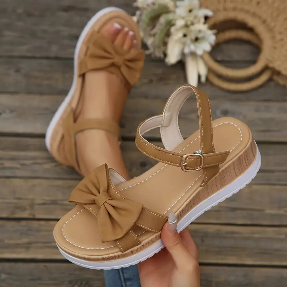 Wedge Bow Sandals