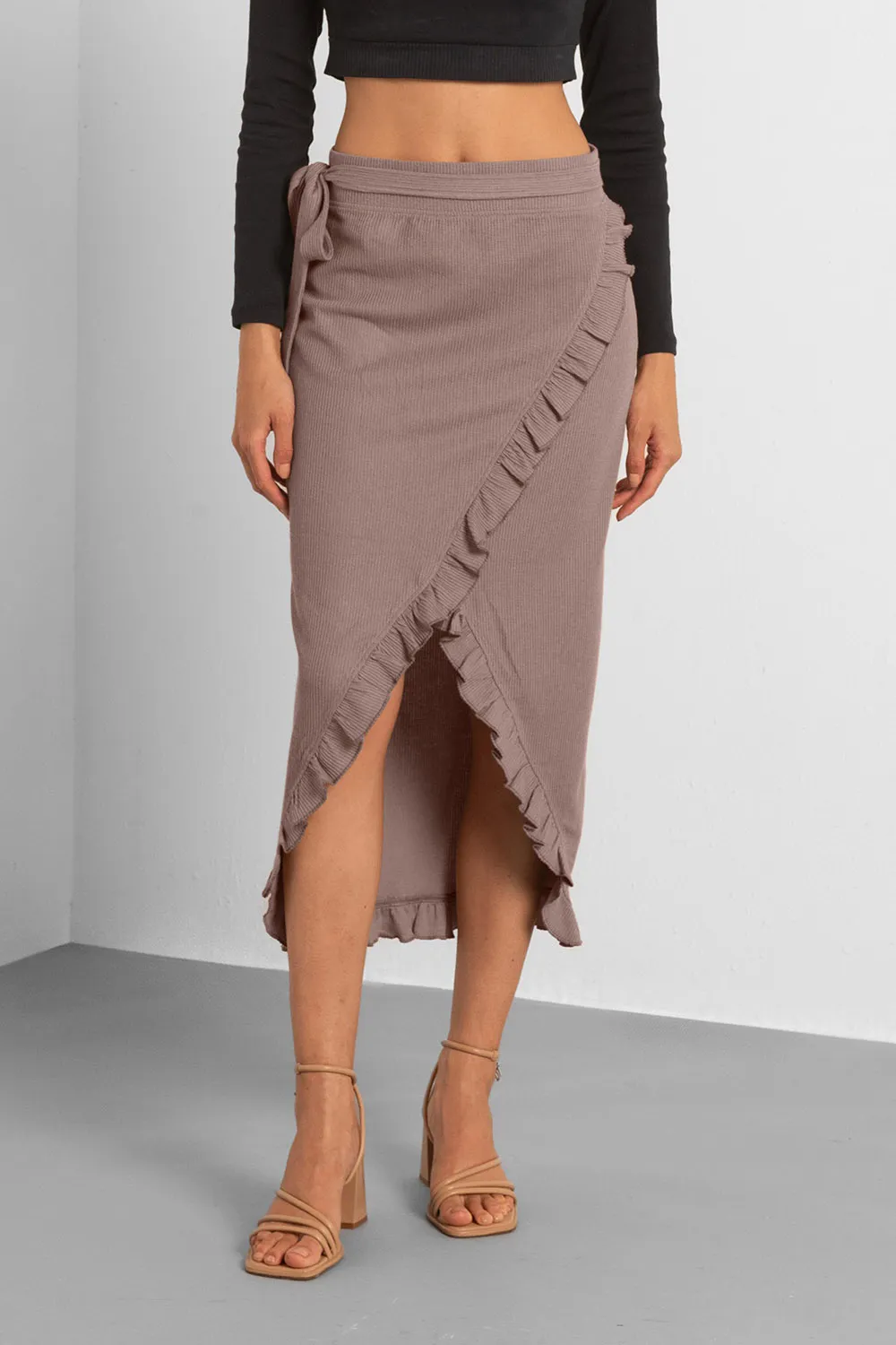 Women's Pure Cotton Ruffled Long Skirt