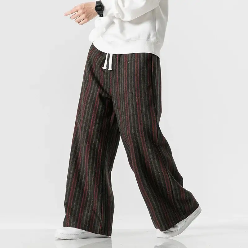 Men's Striped Relaxed Trousers