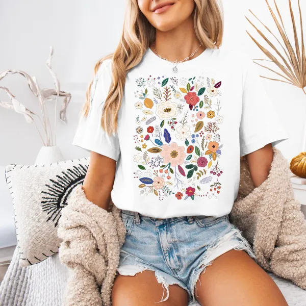 Ladies Flower T-shirt