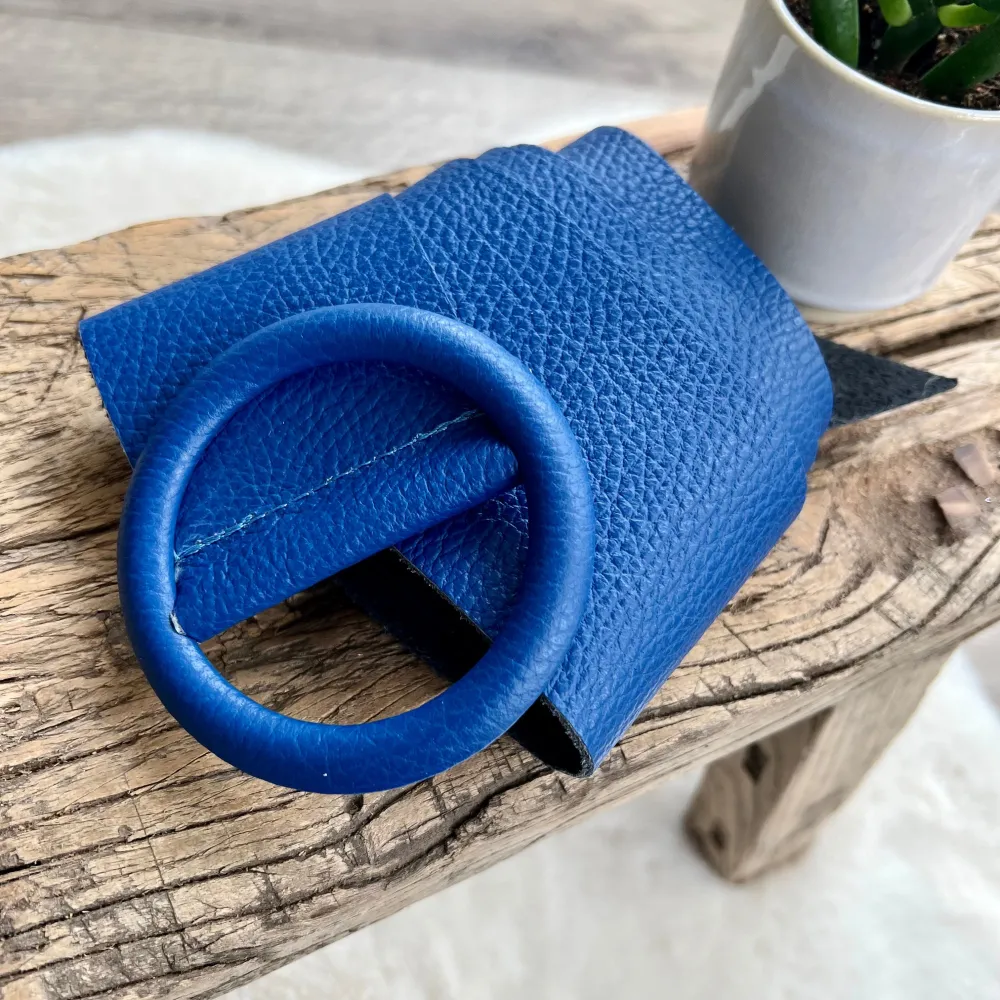 Leather Circle Buckle Belt