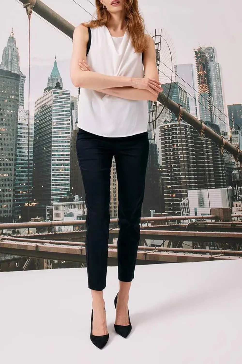 Elastic-Waist Solid Training Pants