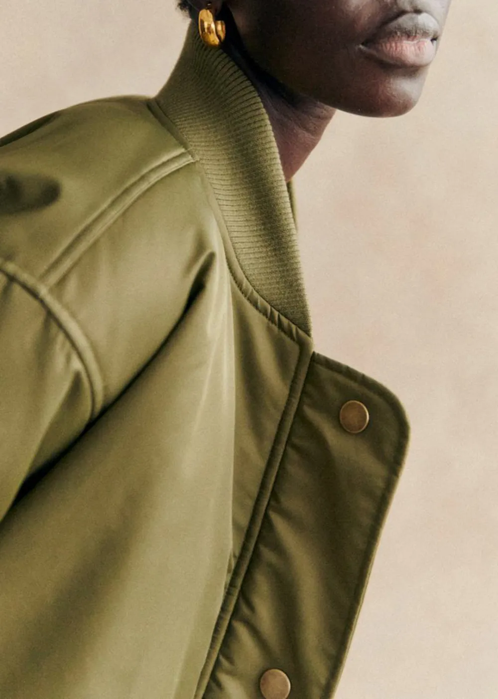 Army Green Bomber Coat