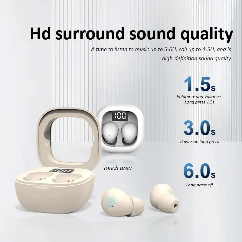 Ultra-Discrete Sleep Earbuds with All-Day Comfort & Smart Touch