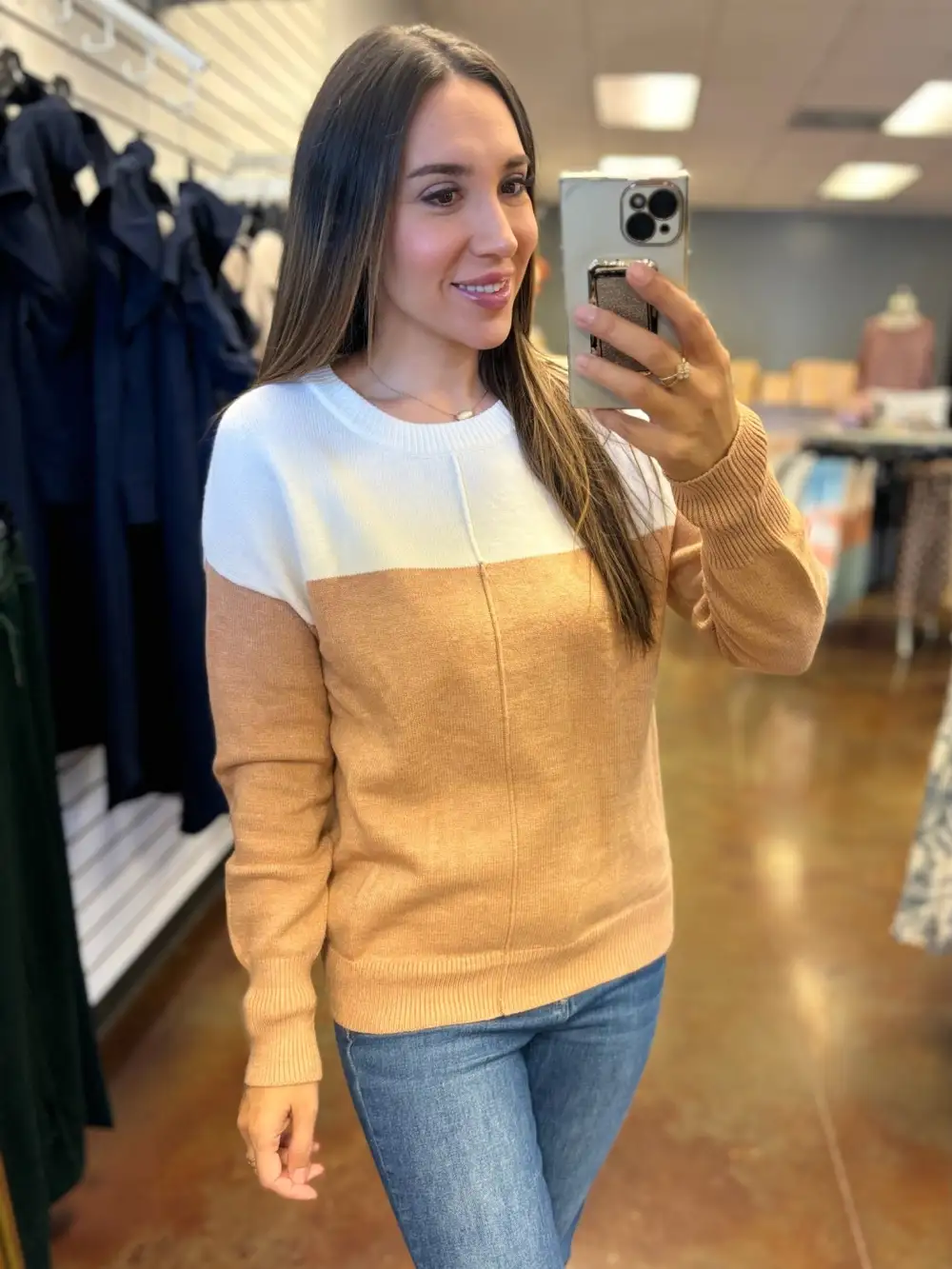 Scenic Drive Color Block Sweater