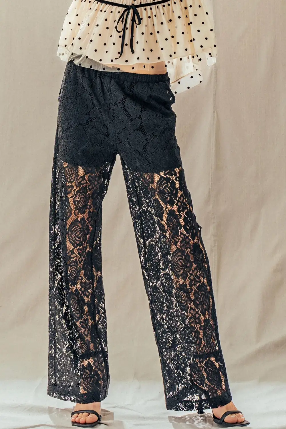 Soft Lace Wide Leg Pants