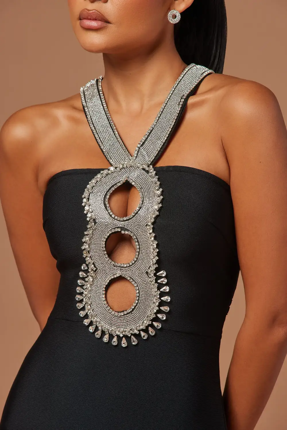 Bria Bandage Maxi Dress - Black