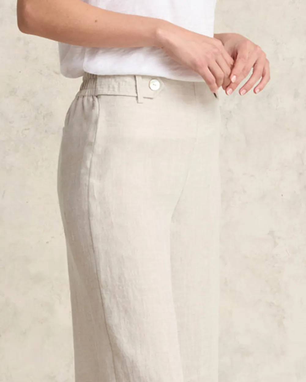 Linen Culotte - Natural Cross Dye
