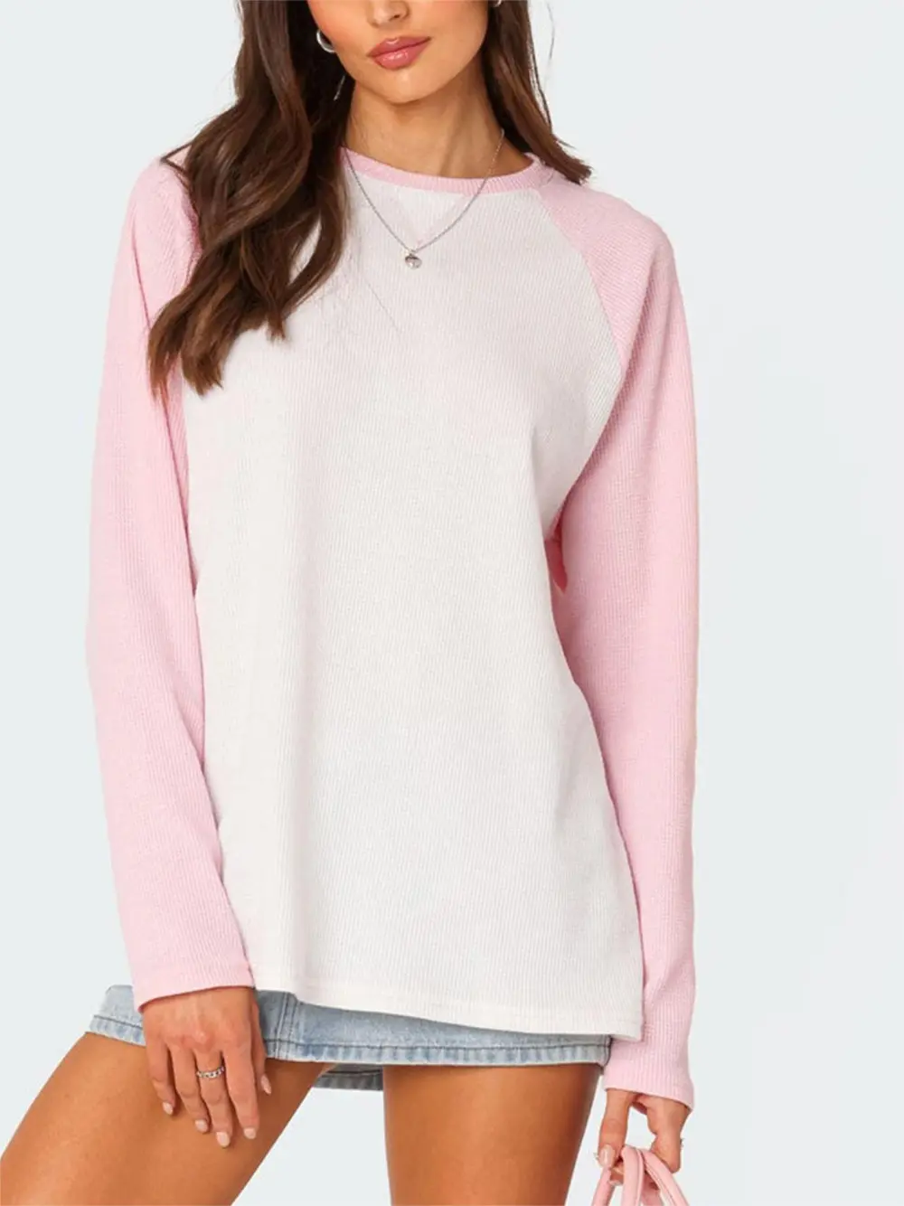 Me Time Oversize Waffle Knit Top