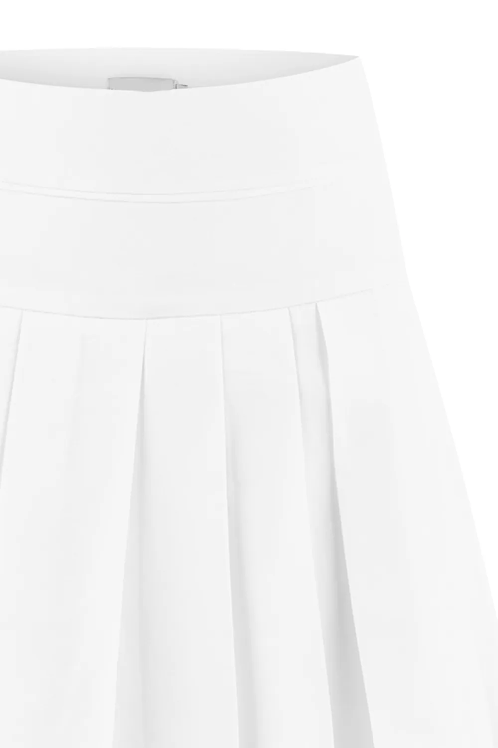 Pleated Skirt-White