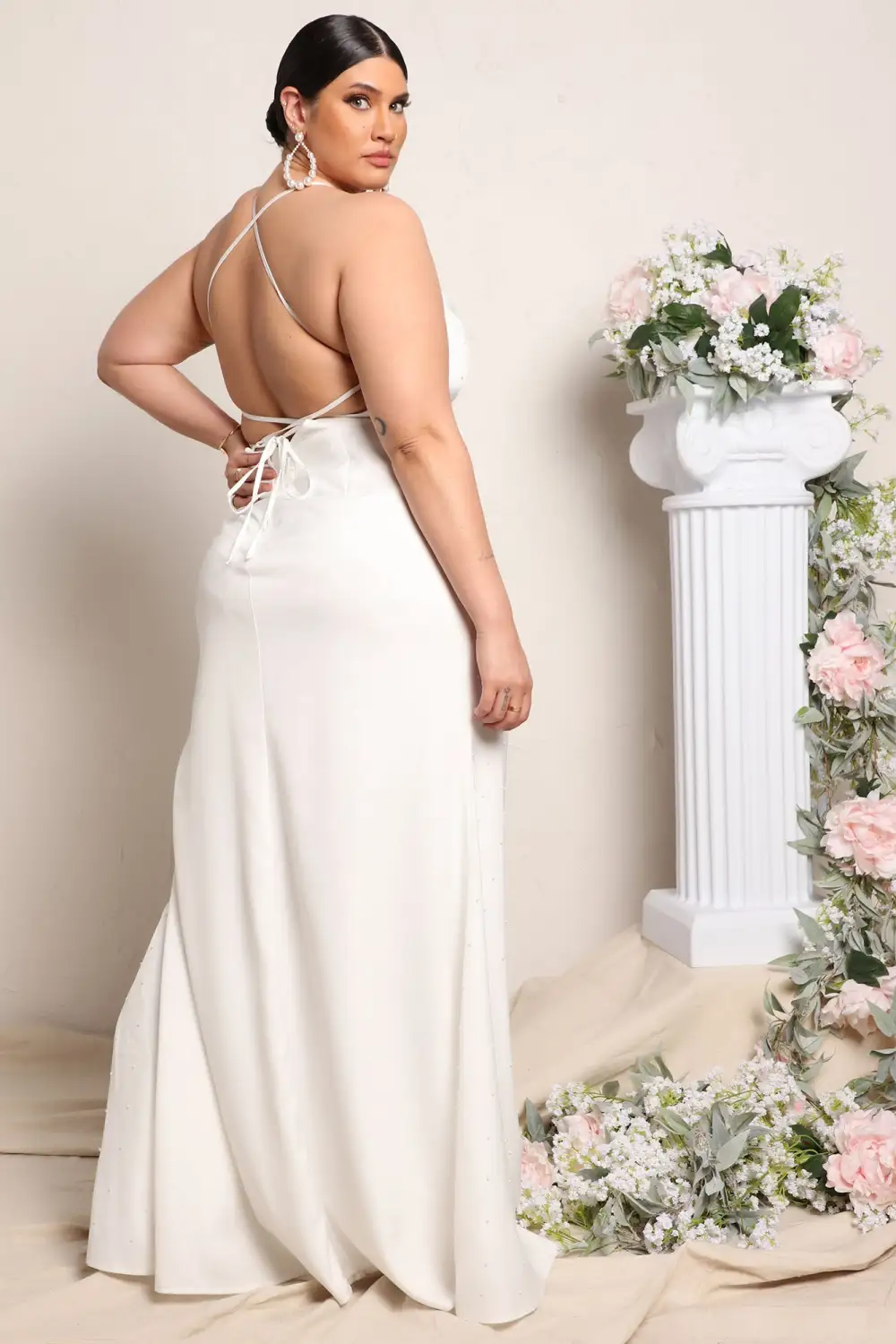 Holy Pearl Maxi Dress - White