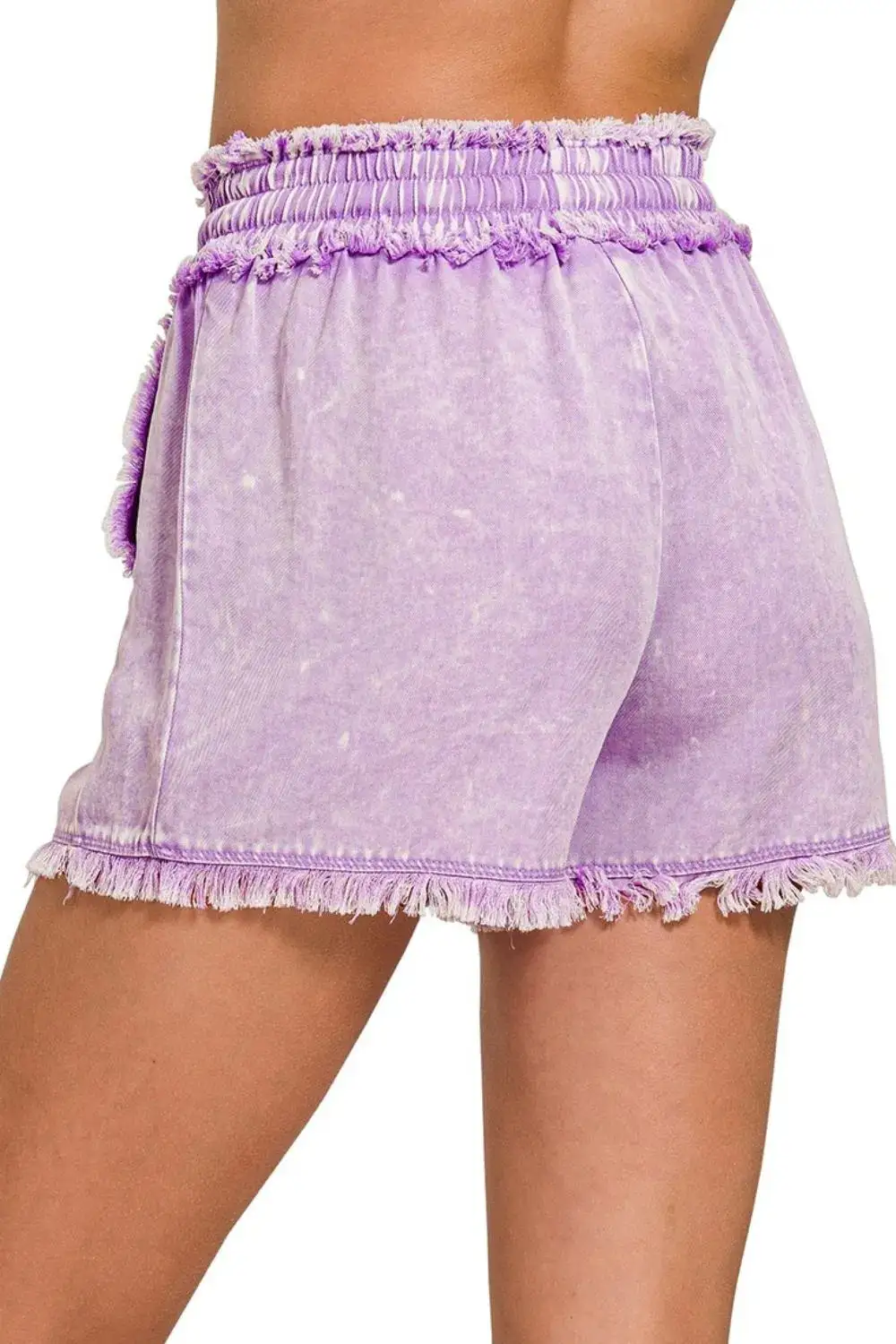 Everyday Frayed Hem Washed Shorts