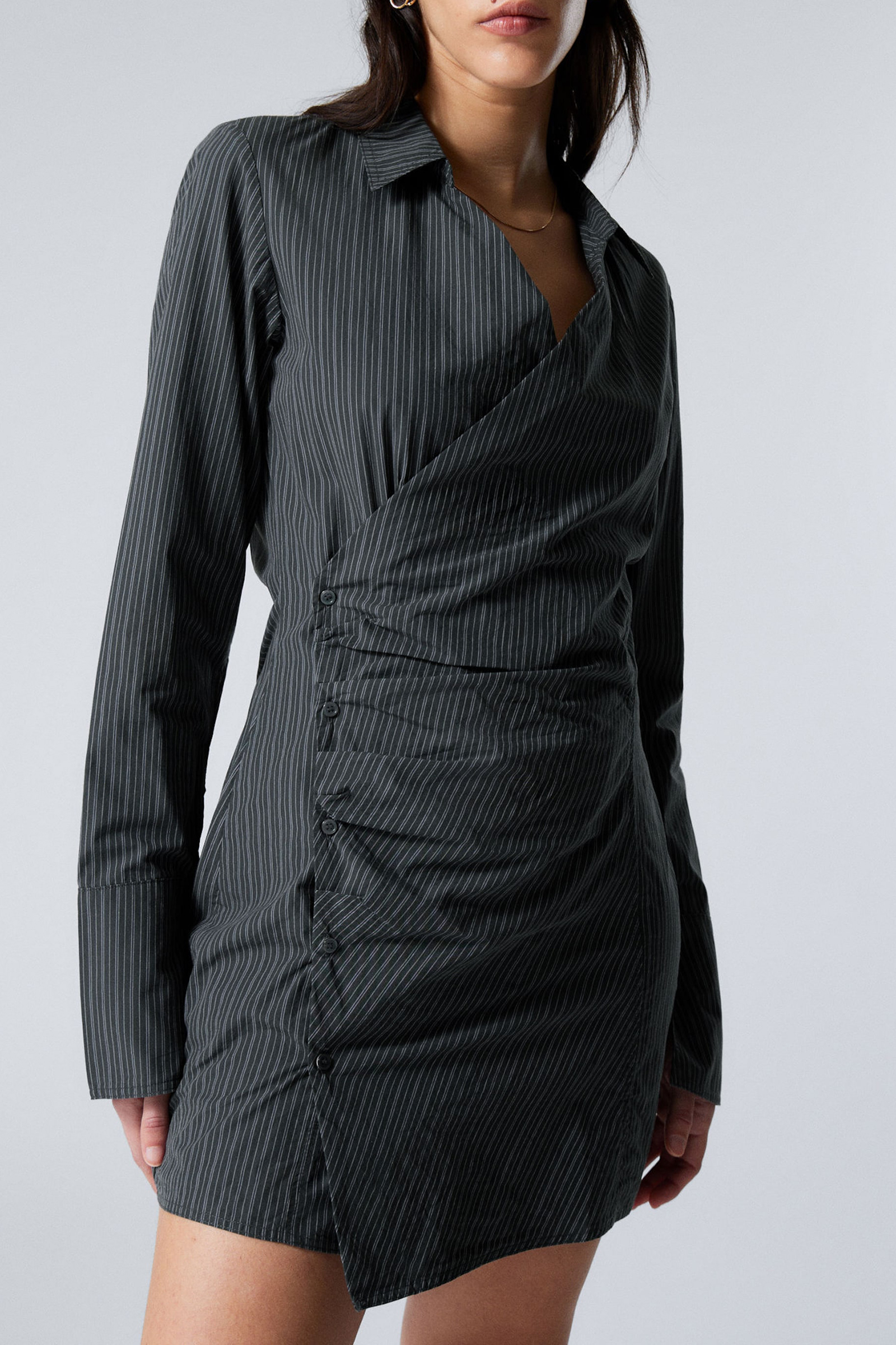 Asymmetric Button Up Dress