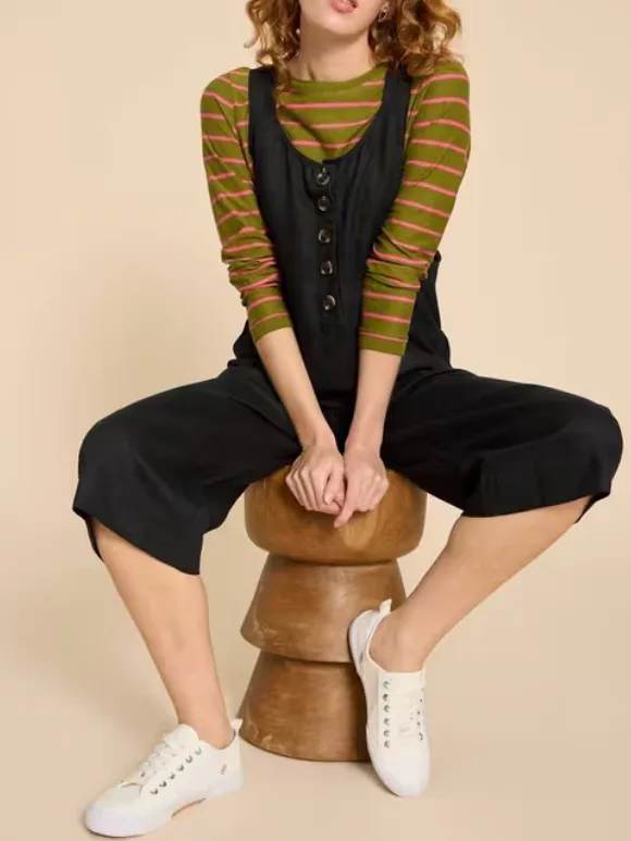 Crop Linen Dungaree
