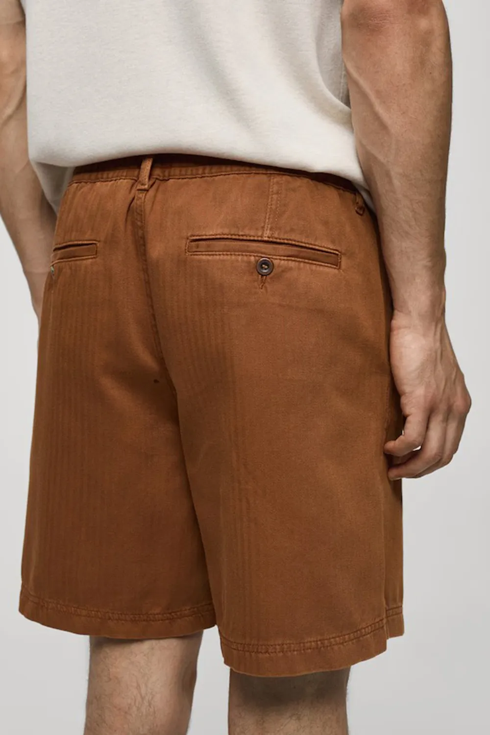 Denim Shorts With Drawstring