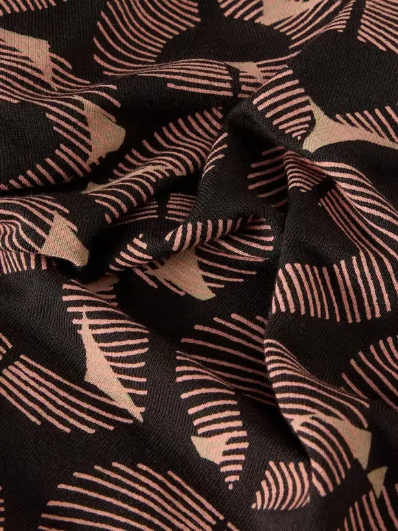 Jersey Printed Dress In Teal Prin