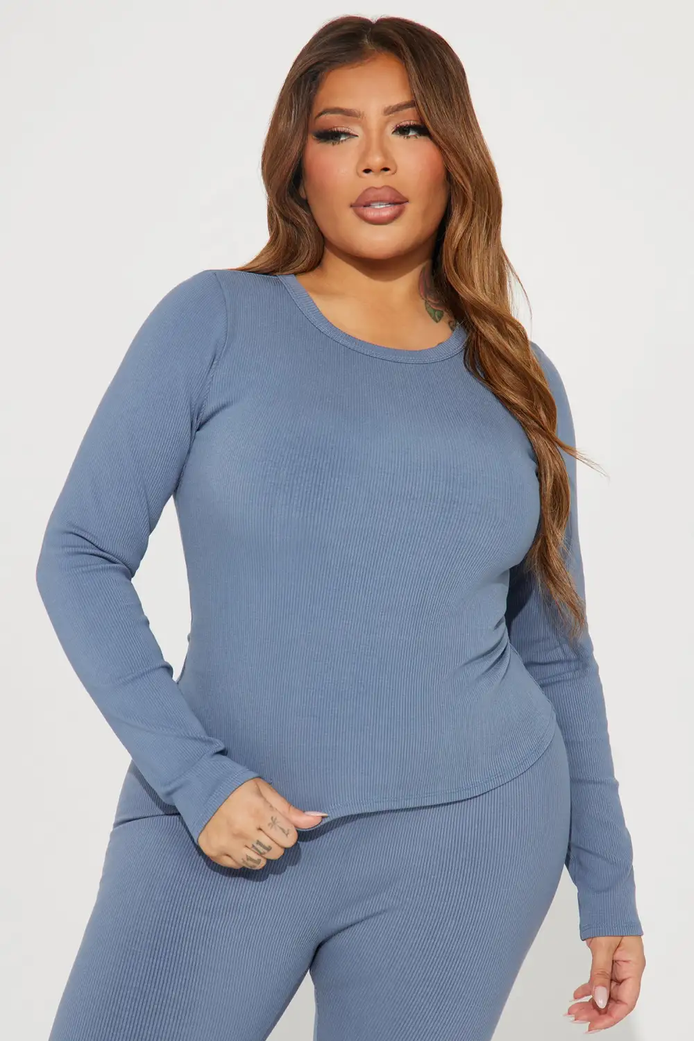Braelynn Snatched Pant Set - Charcoal