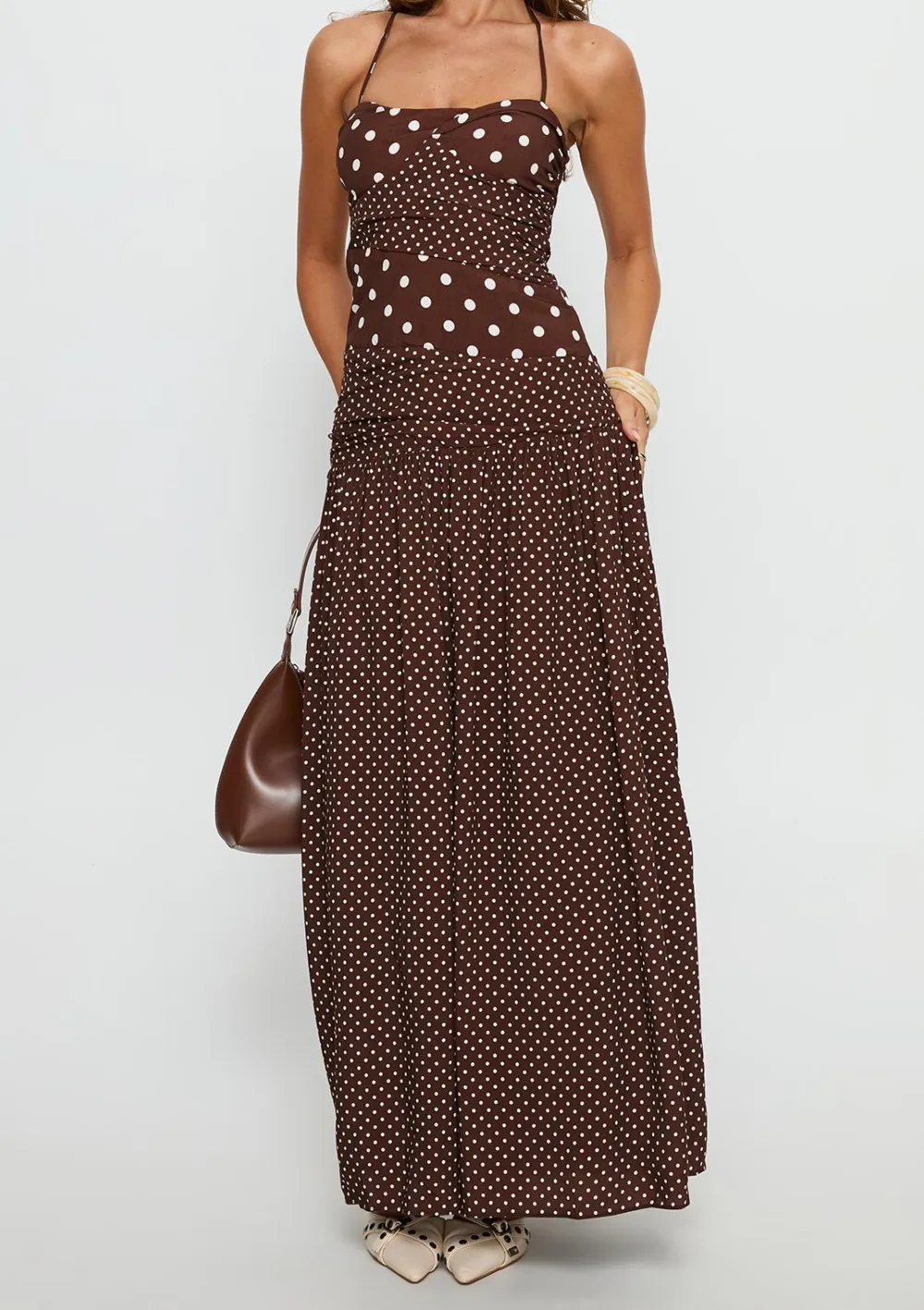 Relaxed Occasion Halter Maxi Dress