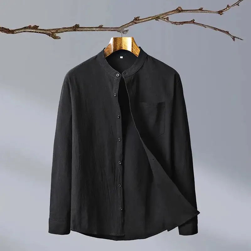 Linen Collar Button Shirt
