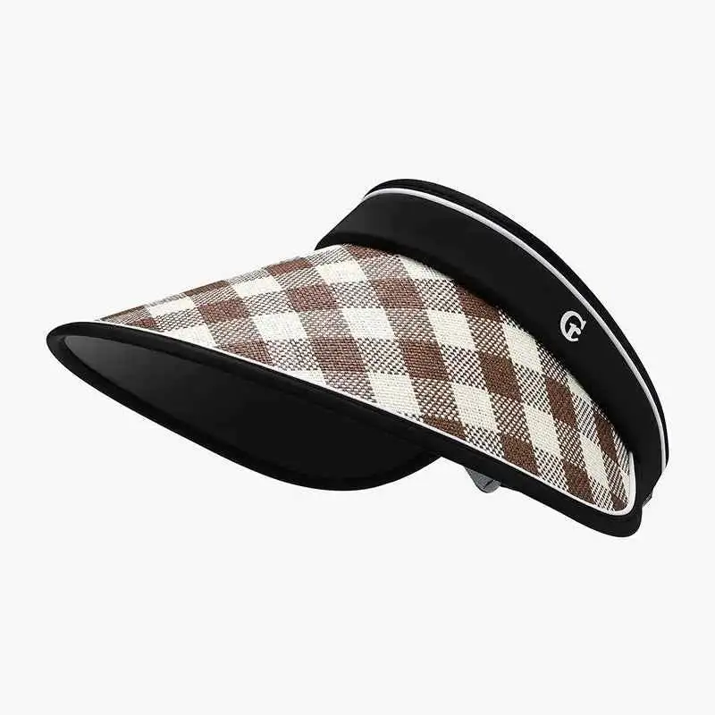 Plaid Natural Grass Hat