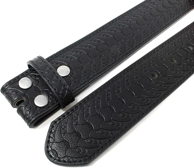 Embossed Leather Belt Strap