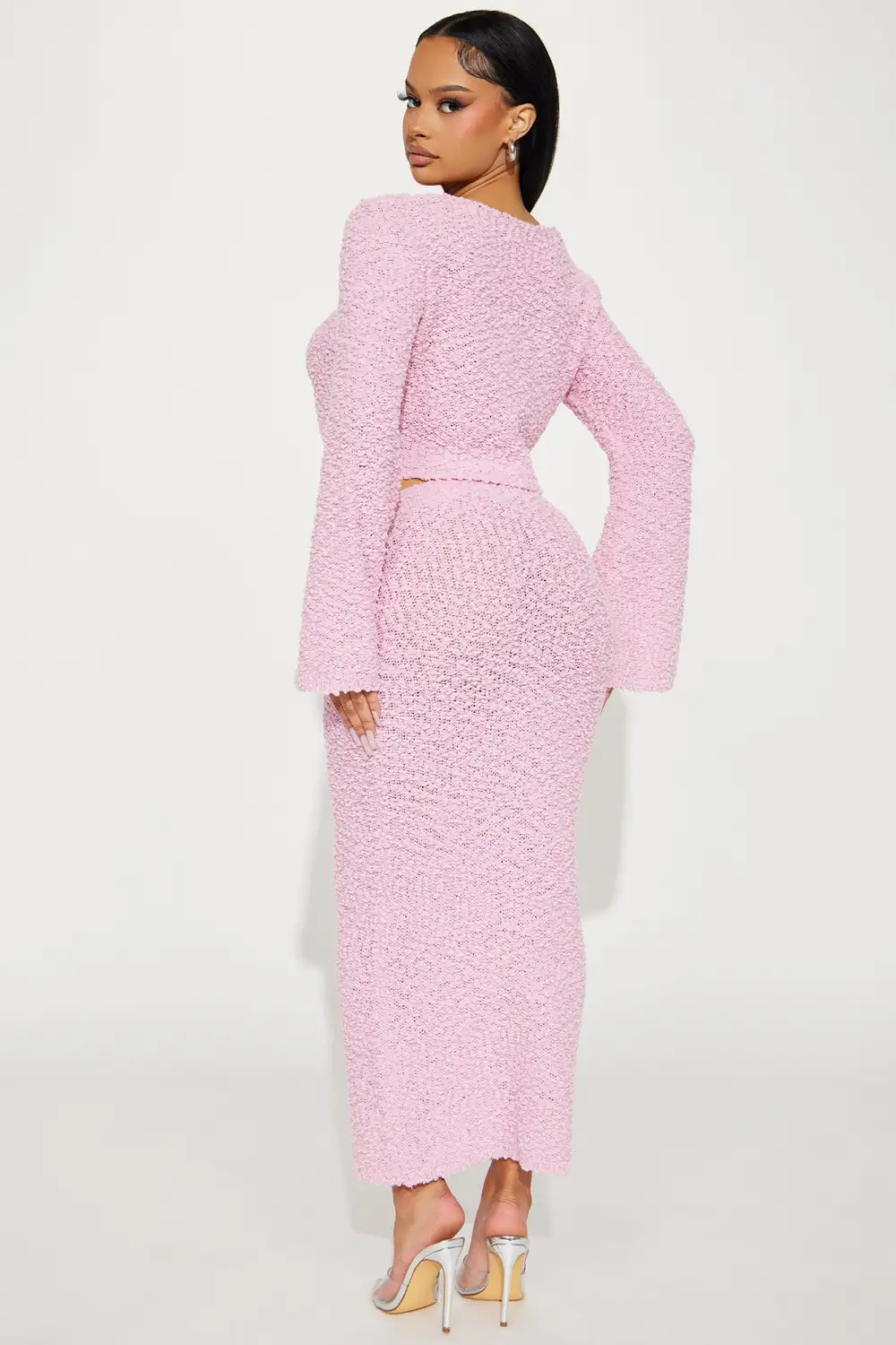 Shanelle Sweater Skirt Set - Pink
