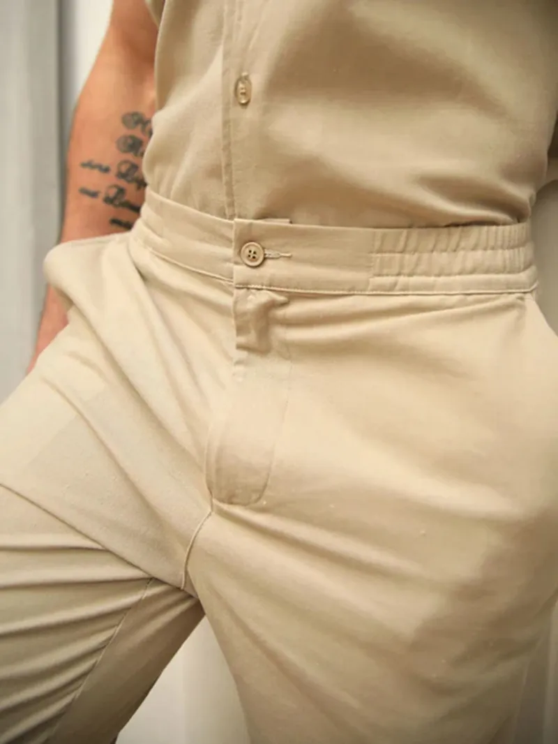 Men's Khaki Stretch Twill Pants