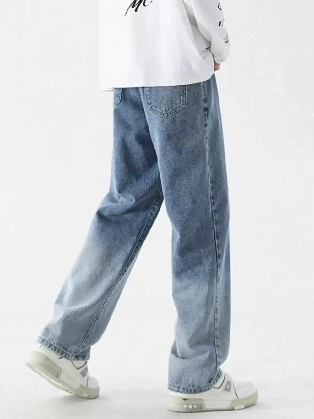 Wide Leg Washed Jeans