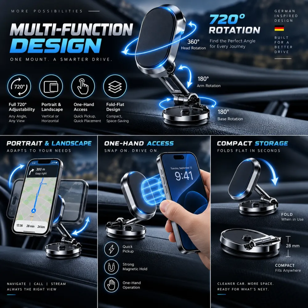 Foldable telescopic phone stand