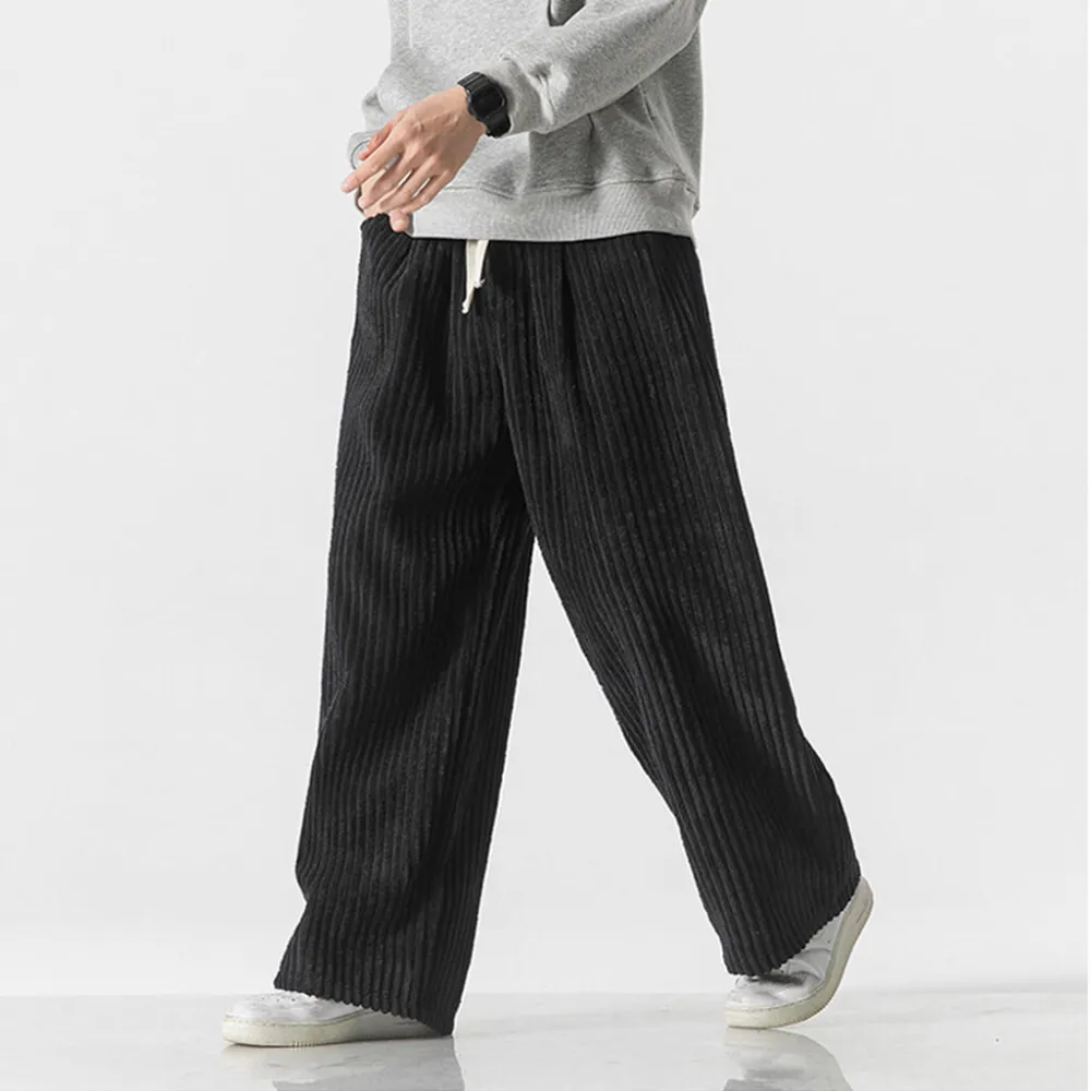Textured Corduroy Wide Pants