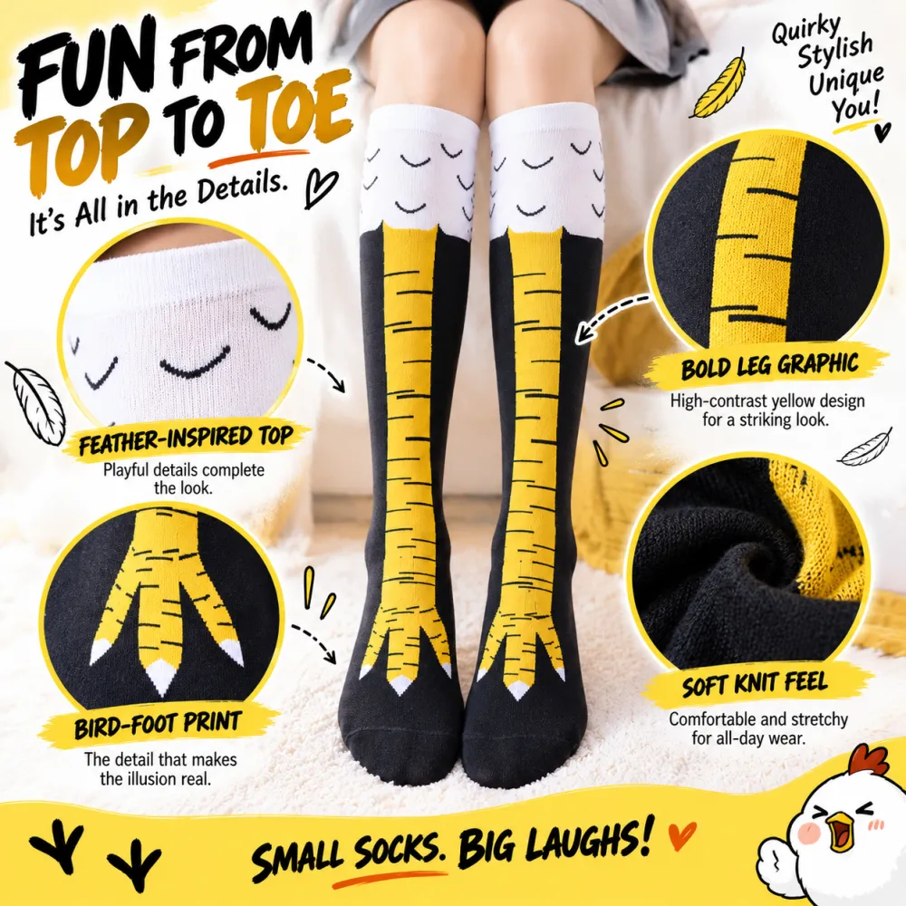 Funny internet celebrity chicken leg socks fitness exercise slimming leg long tube socks