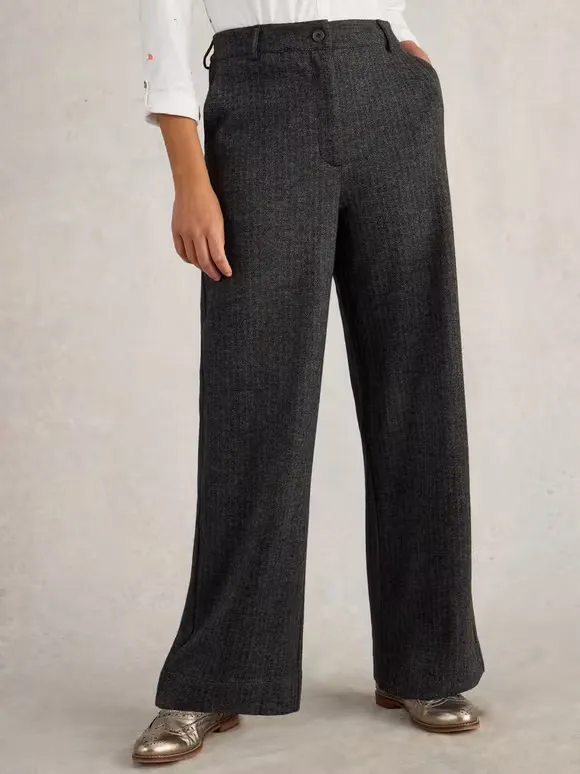 Slight Stretch Wide Leg Trouser