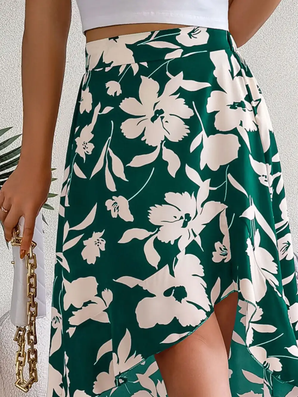Ruffle Floral Skirt