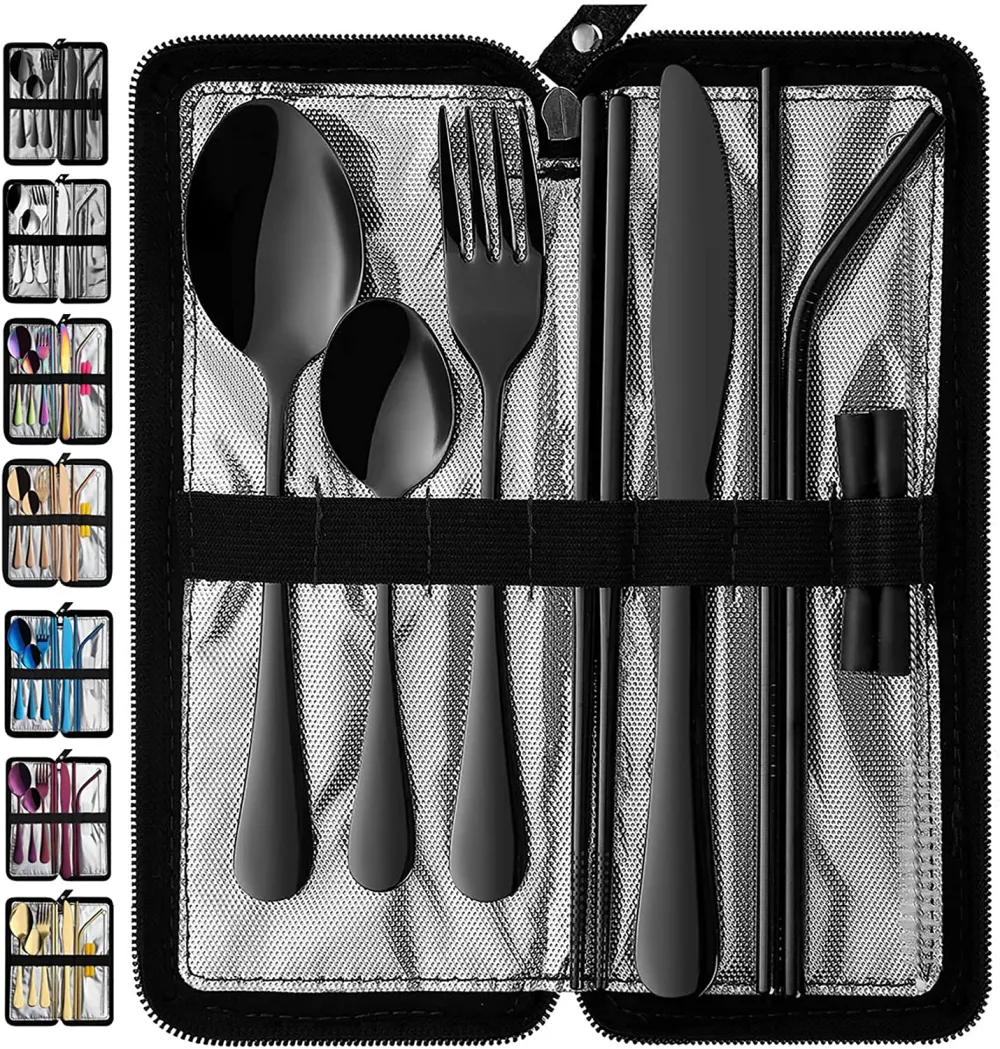 (Store Closing Sale) Portable travel cutlery, reusable silverware