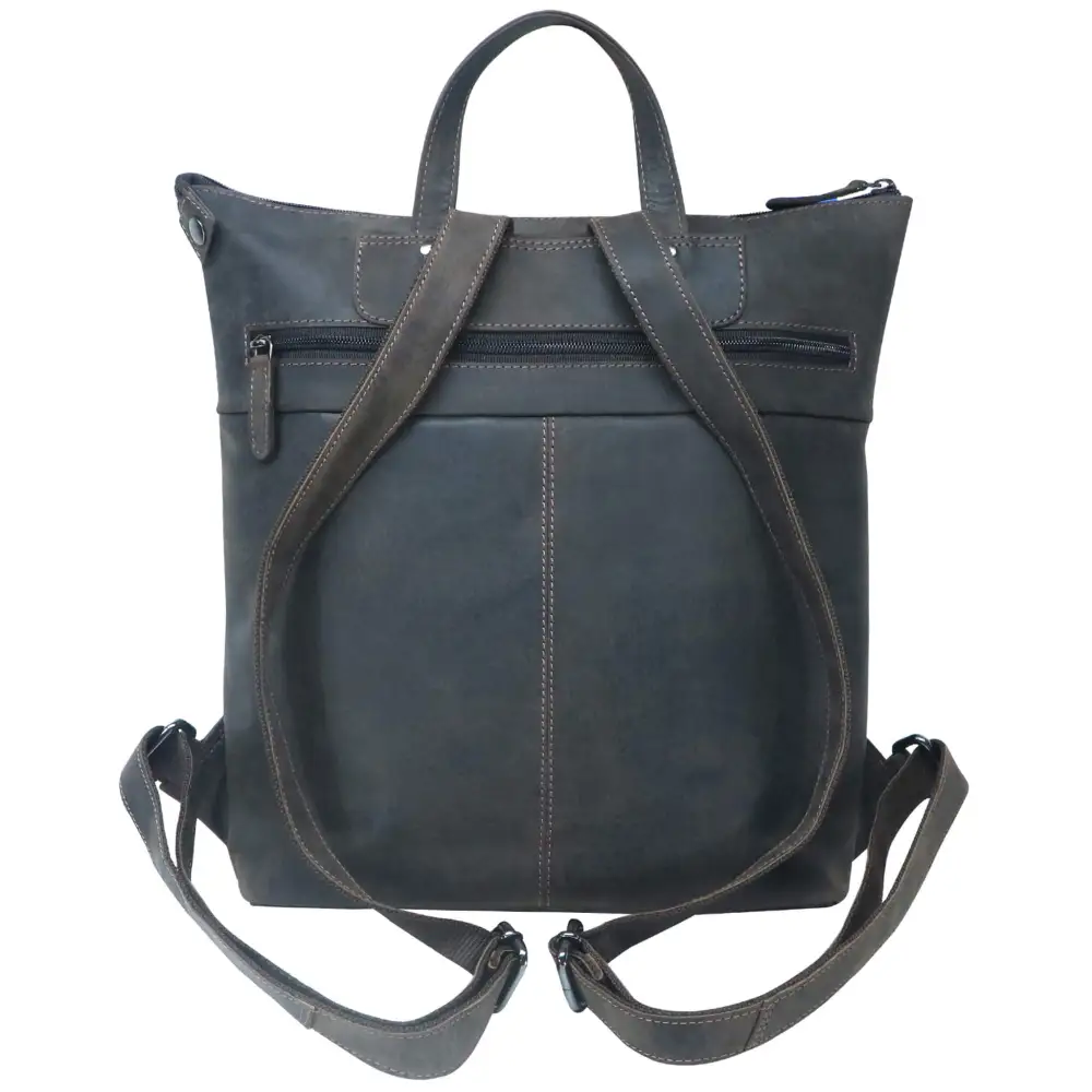 Structured A4 Leather Backpack